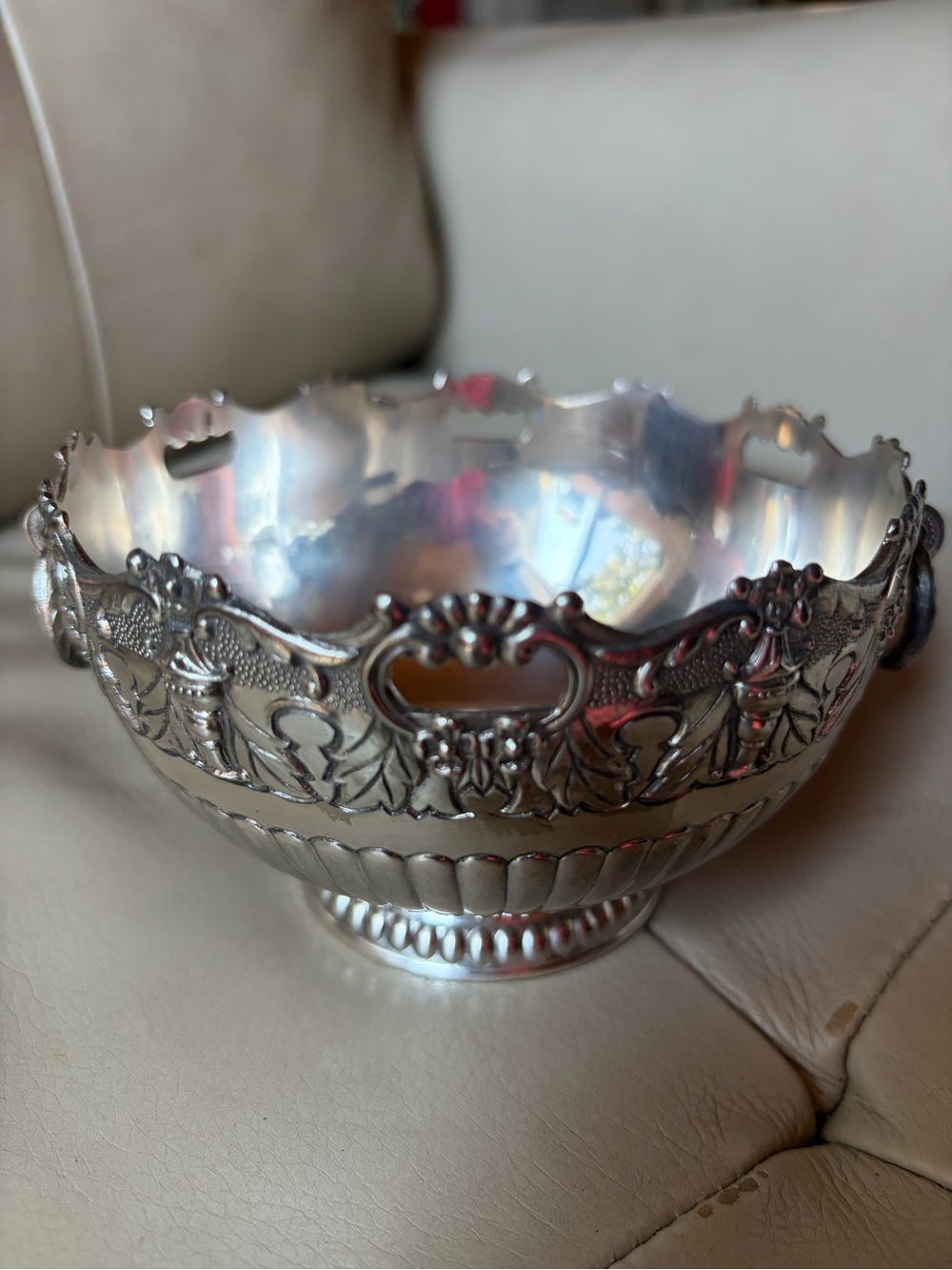 Ornate Decorative Silver Bowl